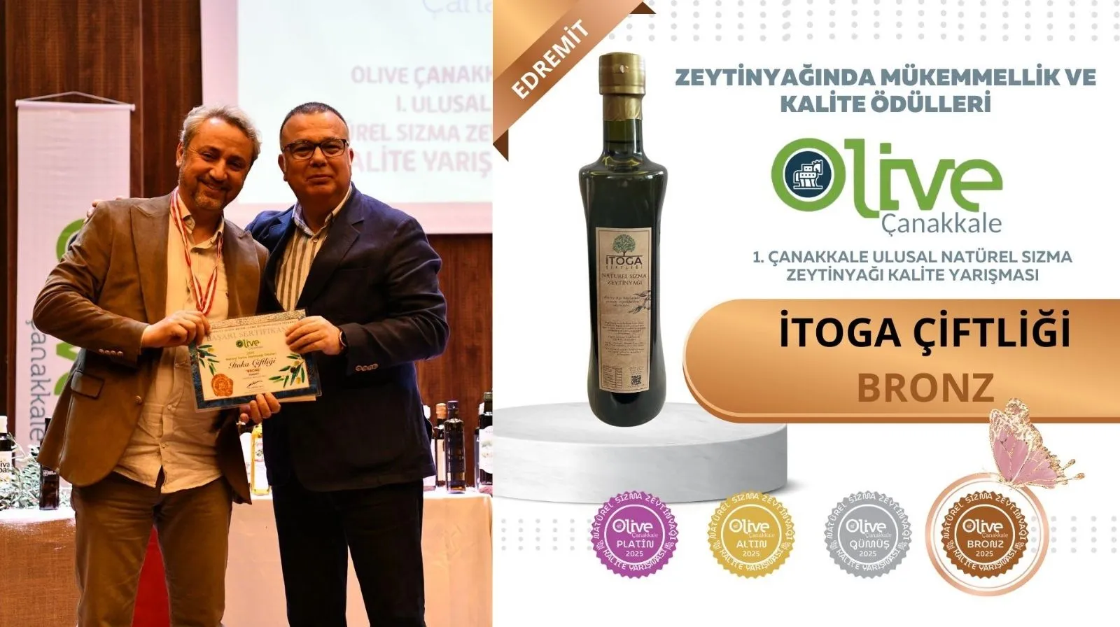 İTOGA Çiftliği Olive Çanakkale 2025 bronz ödülü
