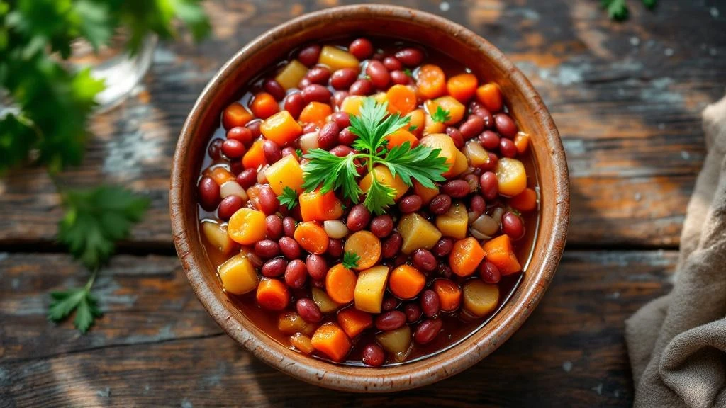 Zeytinyağı ile hazırlanmış zeytinyağlı barbunya yemeği